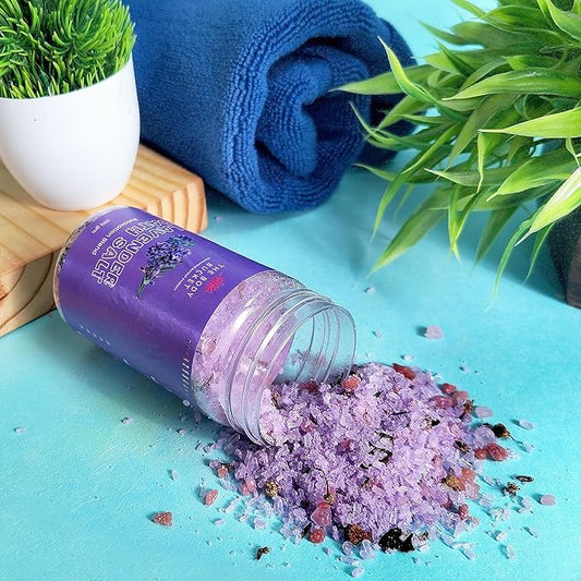 Lavender Bath Salt- Pack of 2 - 200gms each | For a Soothing & Relaxation Bath, Foot Spa
