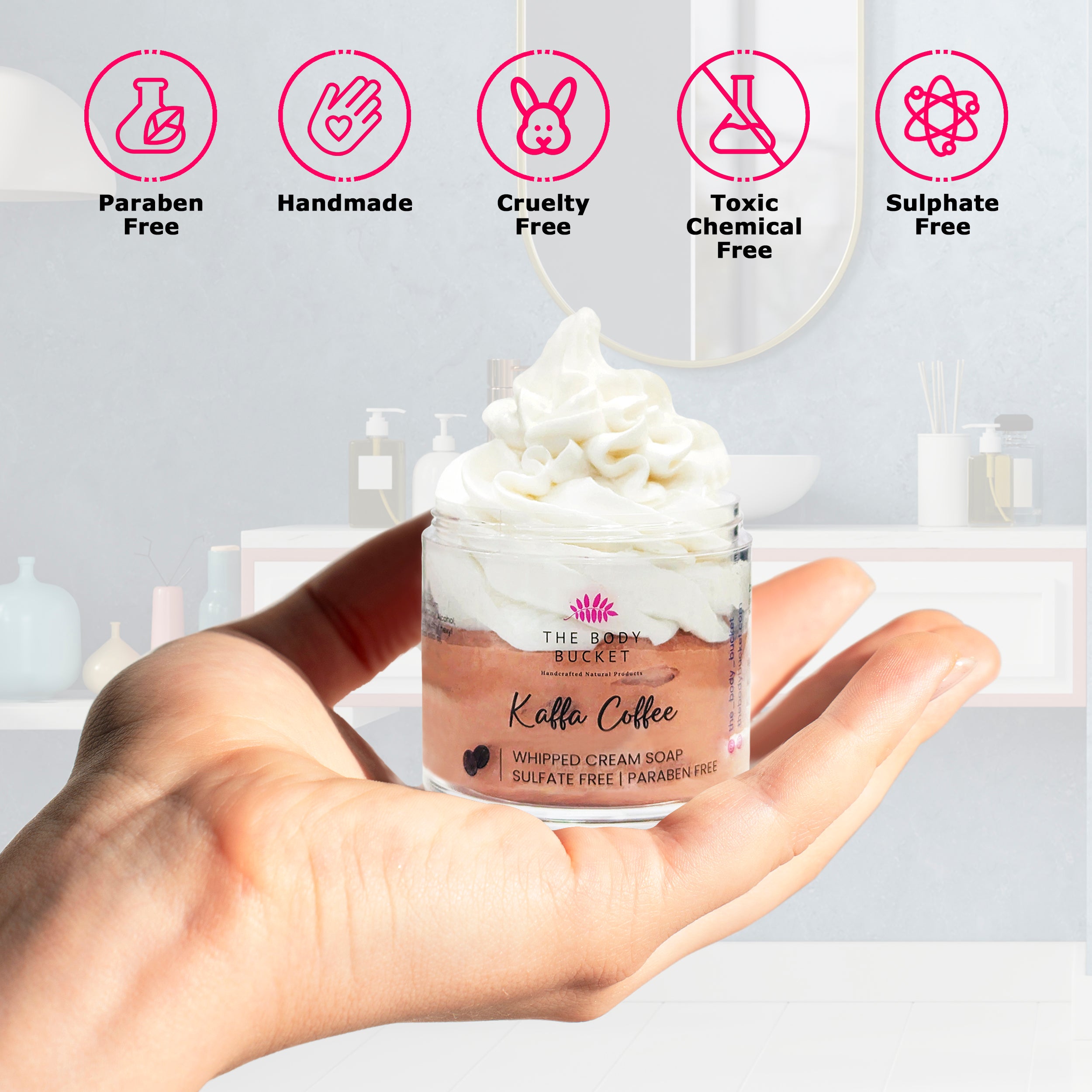 Kaffa Coffee Whipped Cream Soap – 100 gm