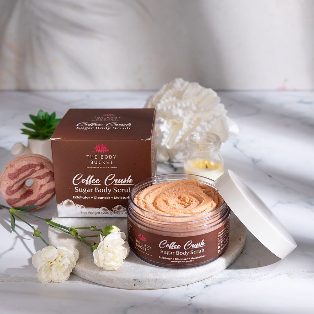 Sugar Body Scrub  3-in-1 Exfoliator, Cleanser, Moisturizer | Sulfate & Paraben Free(Coffee)