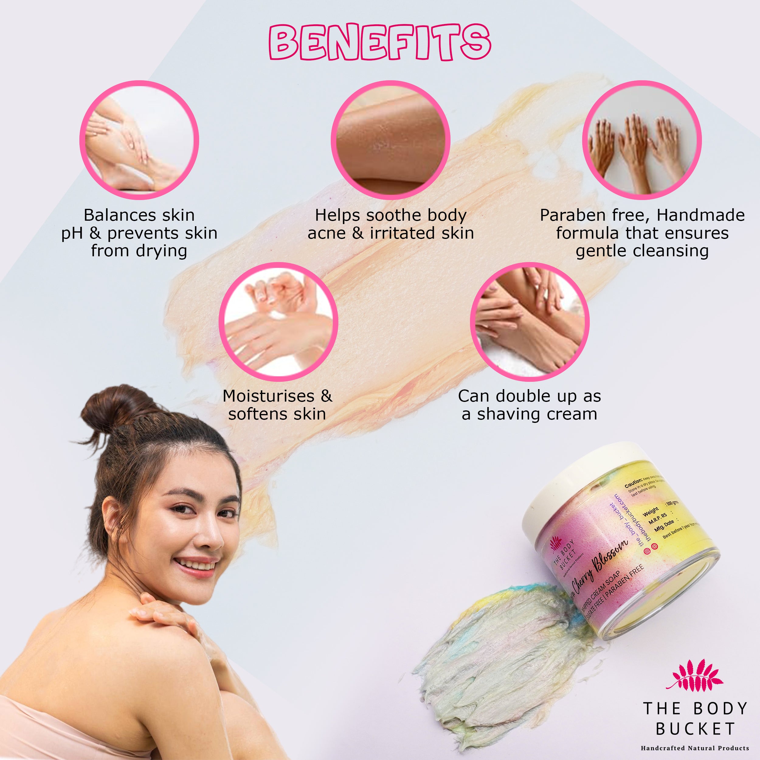 Unicorn Cherry Blossom Whipped Cream Soap – 100 gm