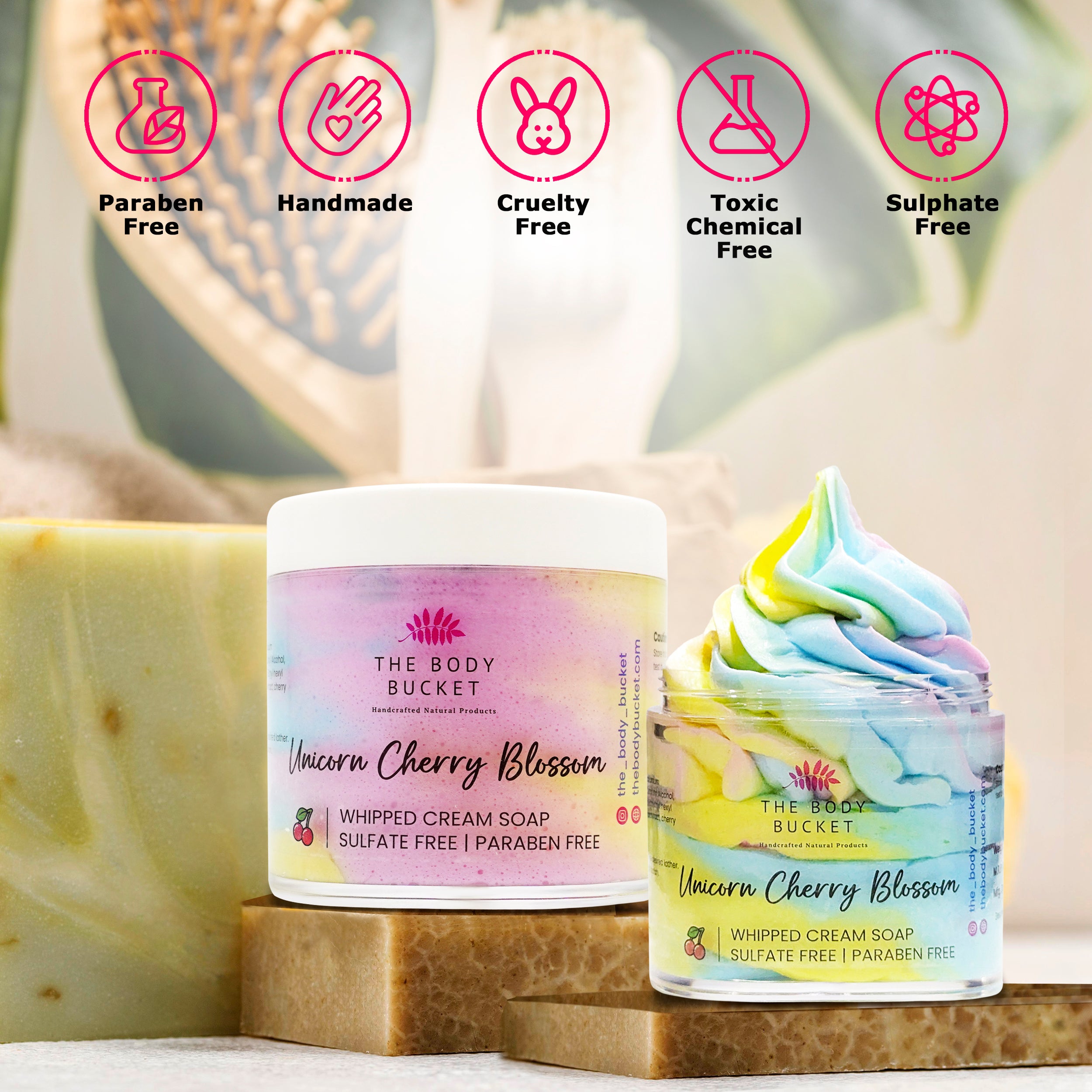 Unicorn Cherry Blossom Whipped Cream Soap – 100 gm